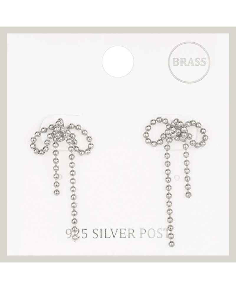 Metal CCB Bow Post Earring