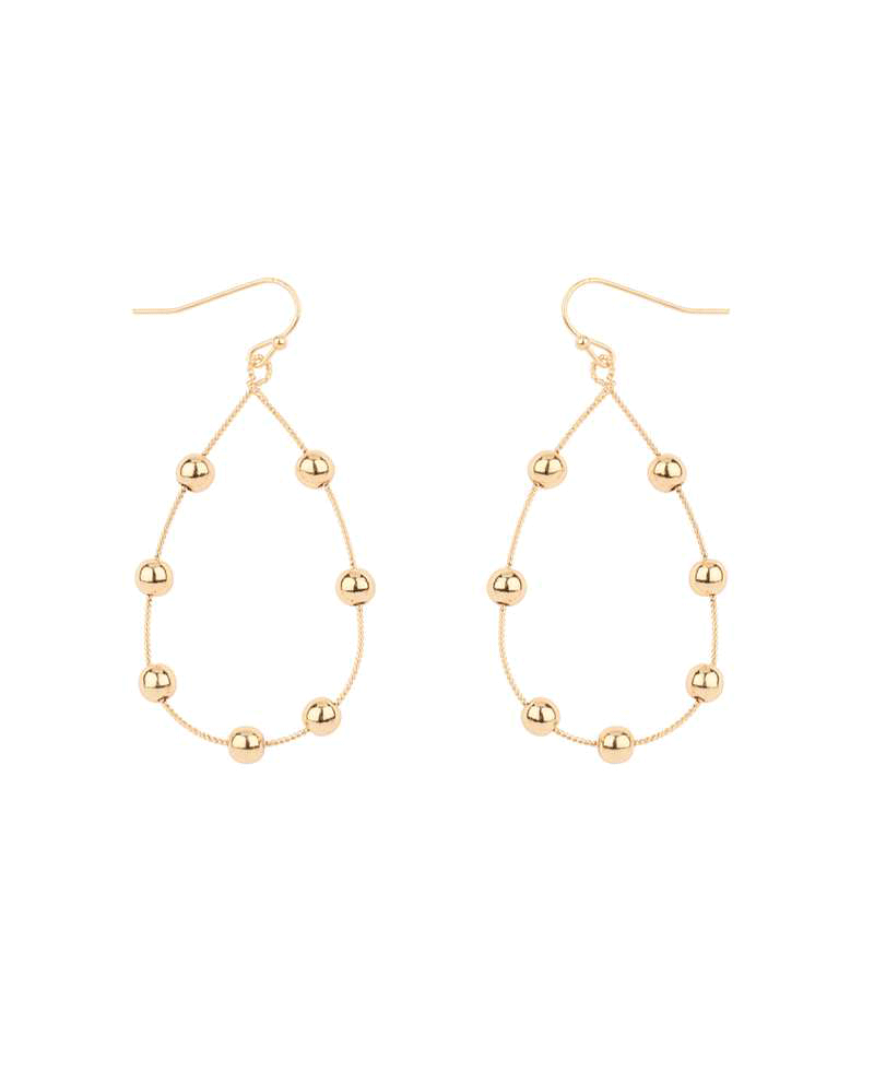 CCB Ball Texture Teardrop Earring