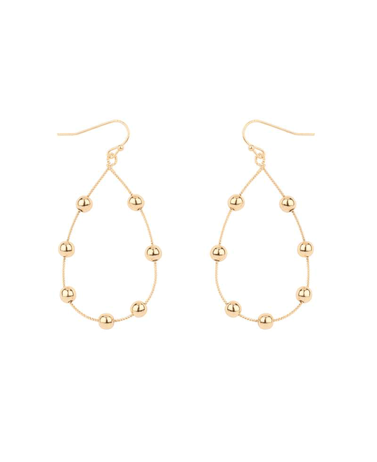 CCB Ball Texture Teardrop Earring