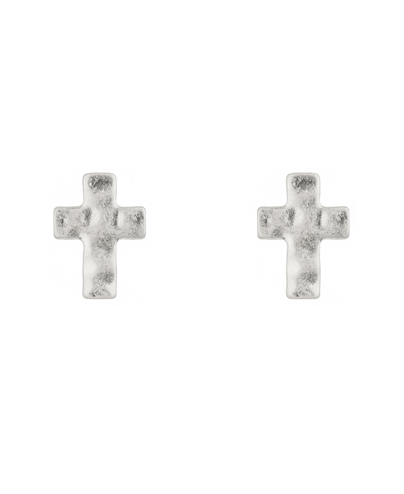 Metal Cross Post Earring