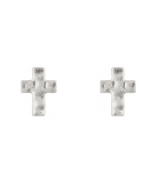 Metal Cross Post Earring