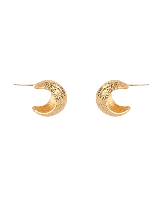Metal Texture 12mm Hoop Earring