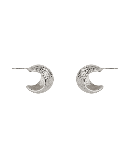 Metal Texture 12mm Hoop Earring