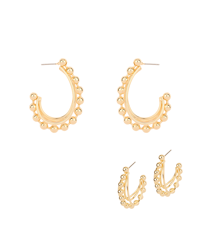 Metal CCB Hoop Earring