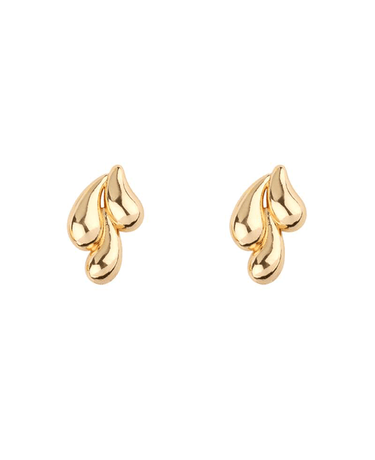 Metal Teardrop Post Earring