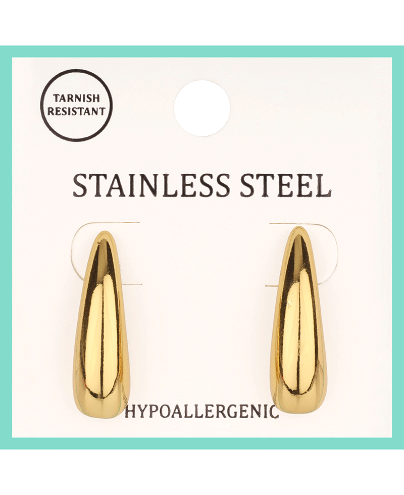 Metal Stainless Teardrop Post Earring