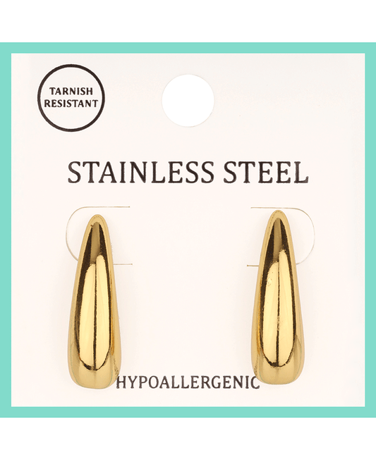 Metal Stainless Teardrop Post Earring