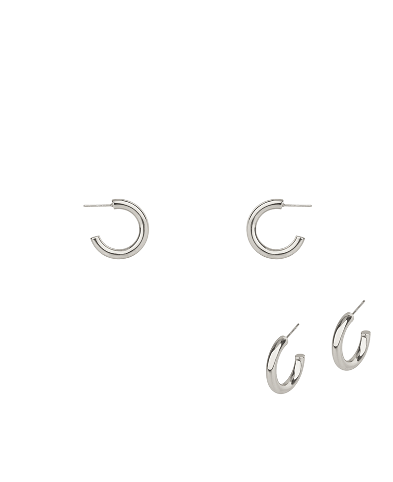 Metal Stainless 23mm Hoop Earring