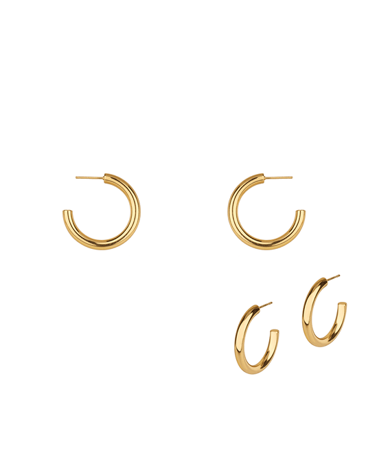 Metal Stainless Steel 29mm Hoop Earring
