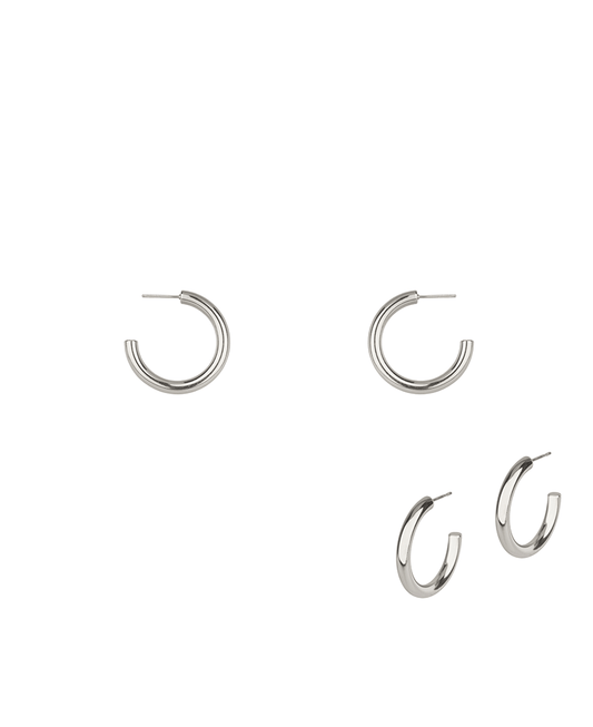 Metal Stainless 25mm Hoop Earring