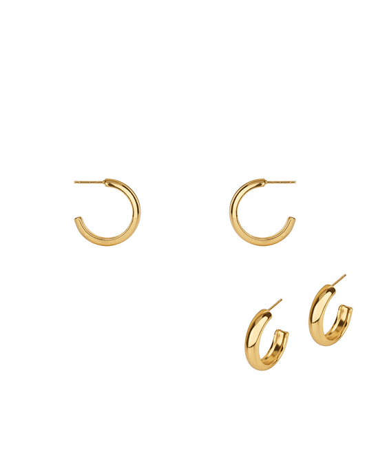 Metal Stainless Steel 28mm Hoop Earring