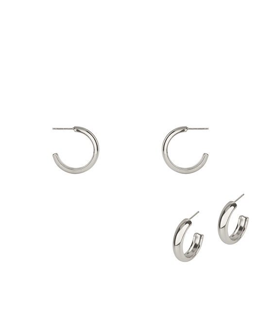 Metal Stainless Steel 28mm Hoop Earring