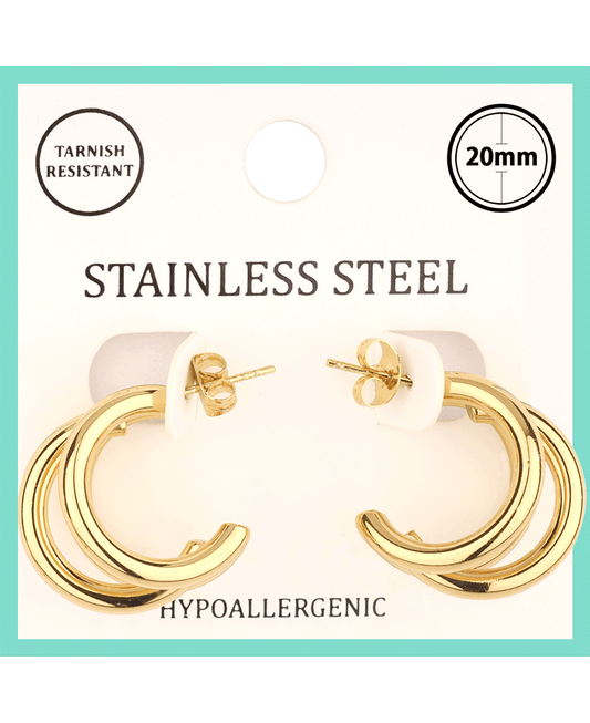Metal Stainless 20mm Hoop Earring