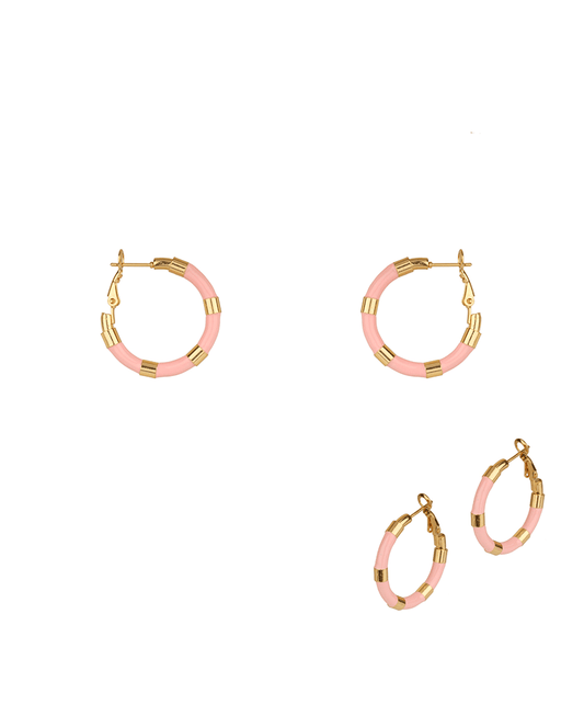 Metal Stainless Color Coating 30mm Hoop Earring