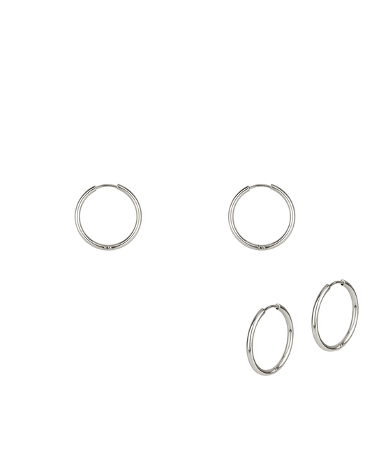 Metal Stainless 24mm Hoop Huggie Earring