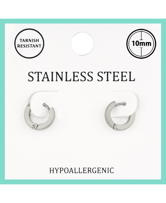 Metal Stainless 10mm Hoop Huggie Earring