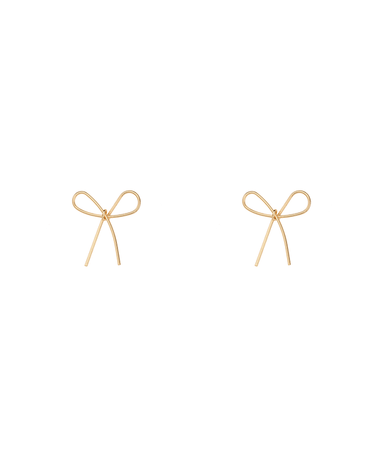 Metal Bow Post Earring