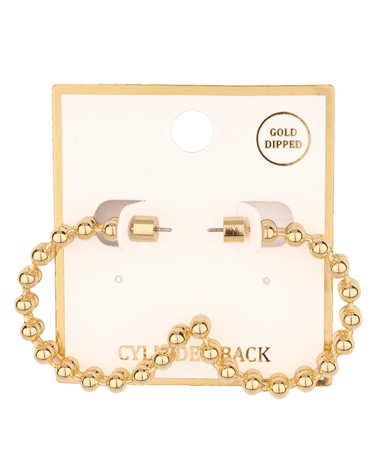 Metal Ball Chain 34mm Hoop Earring