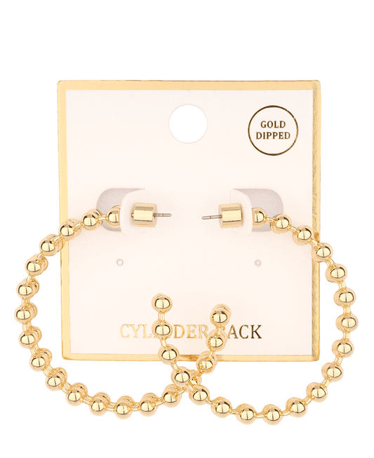 Metal Ball Chain 45mm Hoop Earring