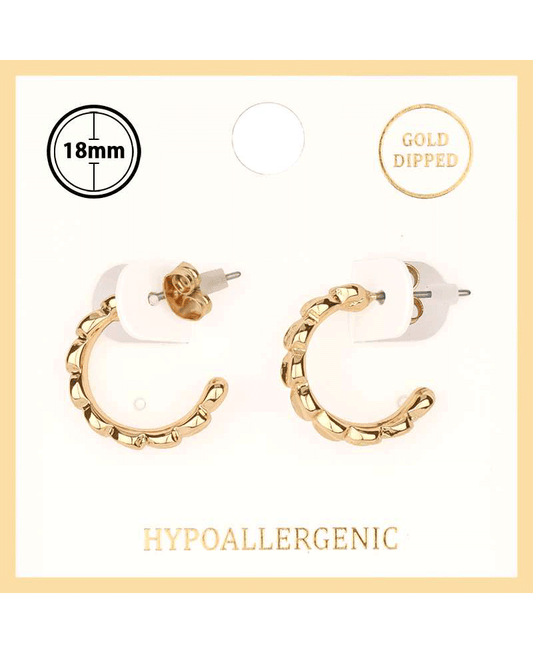 Metal 18mm Hoop Earring