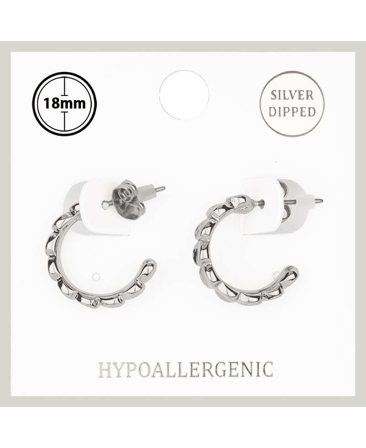 Metal 18mm Hoop Earring
