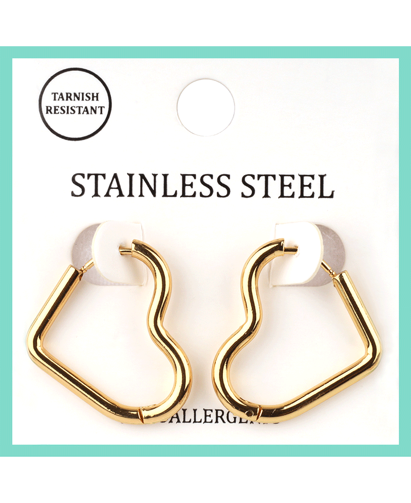 Metal Stainless Heart Huggie Earring