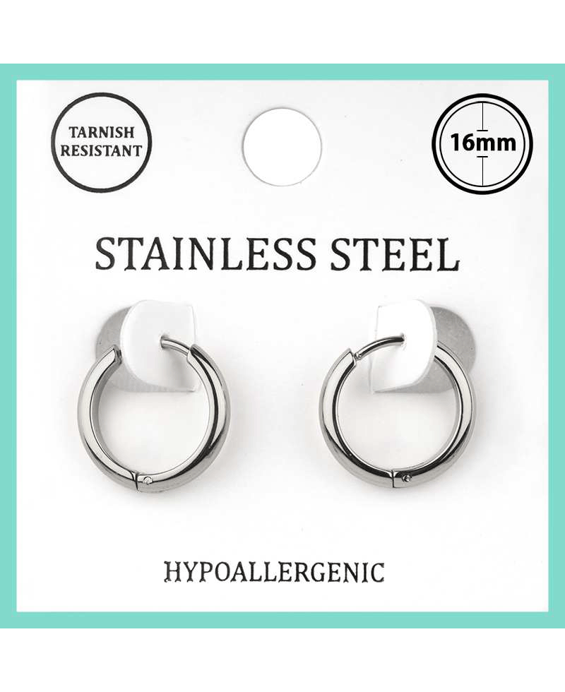 Metal Stainless 16mm Hoop Huggie Earring