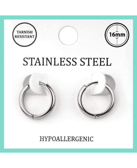 Metal Stainless 16mm Hoop Huggie Earring
