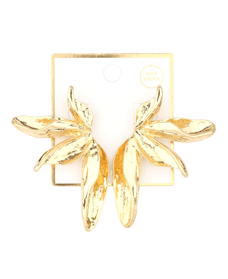 Metal Flower Post Earring