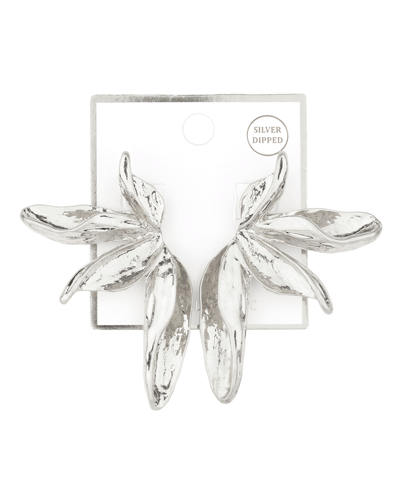 Metal Flower Post Earring