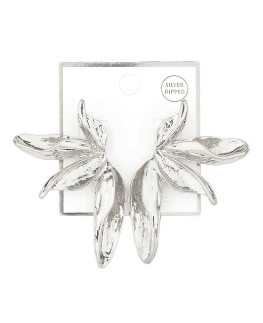Metal Flower Post Earring