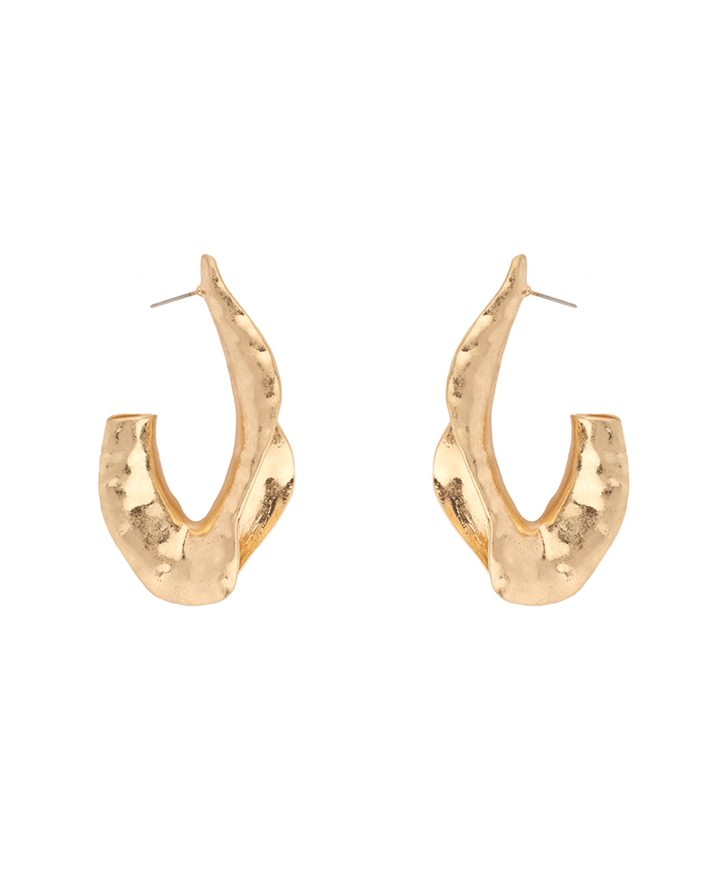 Metal Texture Hoop Earring