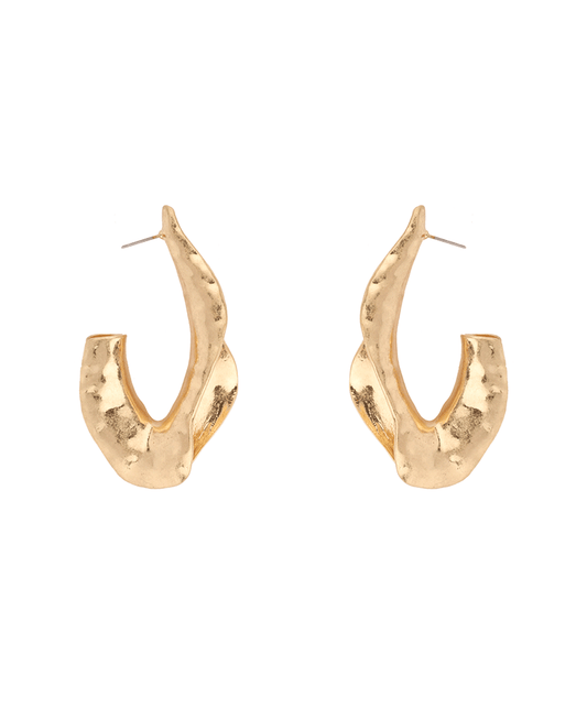 Metal Texture Hoop Earring