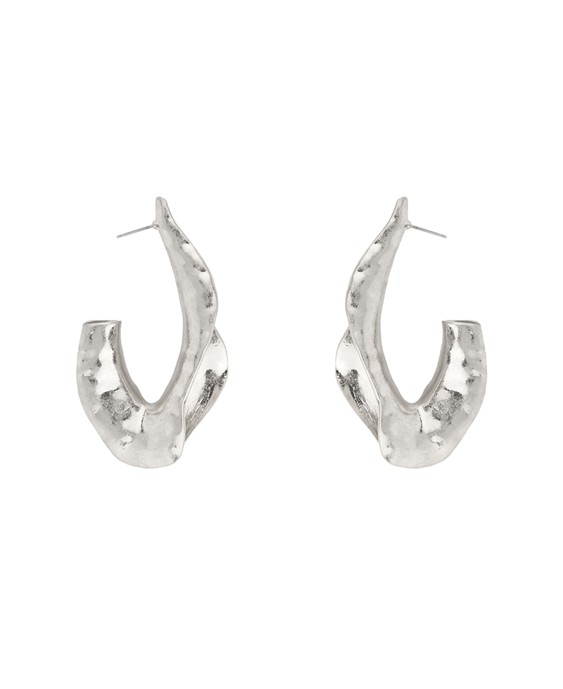 Metal Texture Hoop Earring