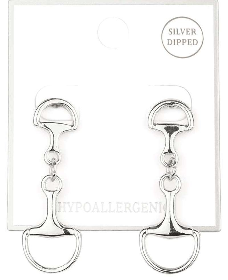 Metal Horsebit Post Earring