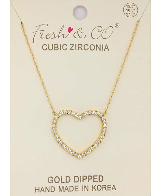 CZ Heart Earring