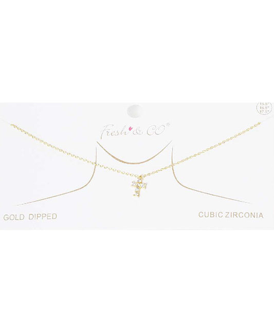 CZ Cross Necklace