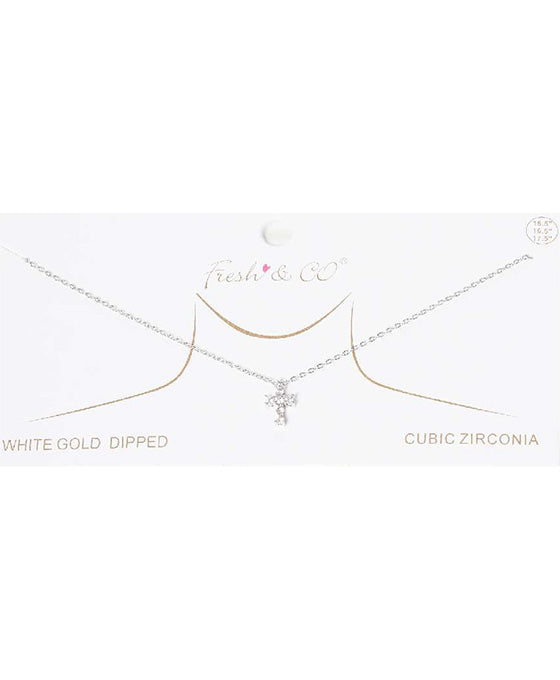 CZ Cross Necklace