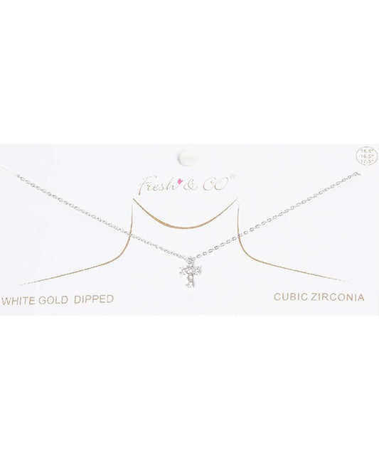 CZ Cross Necklace