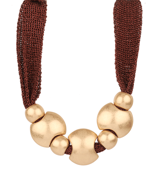 Multi CCB Fabric Necklace - 18"