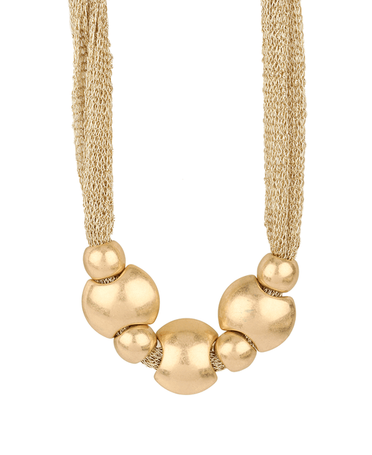 Multi CCB Fabric Necklace - 18"