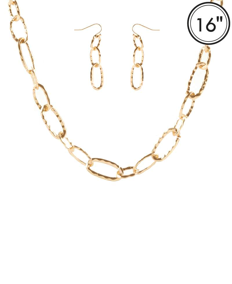 Metal Link Necklace - 16"