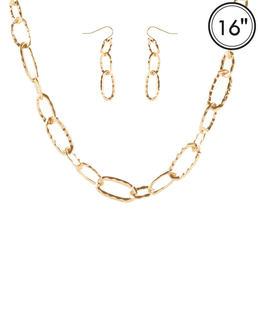 Metal Link Necklace - 16"