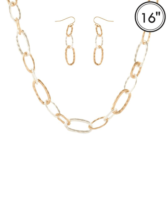 Metal Link Necklace - 16"