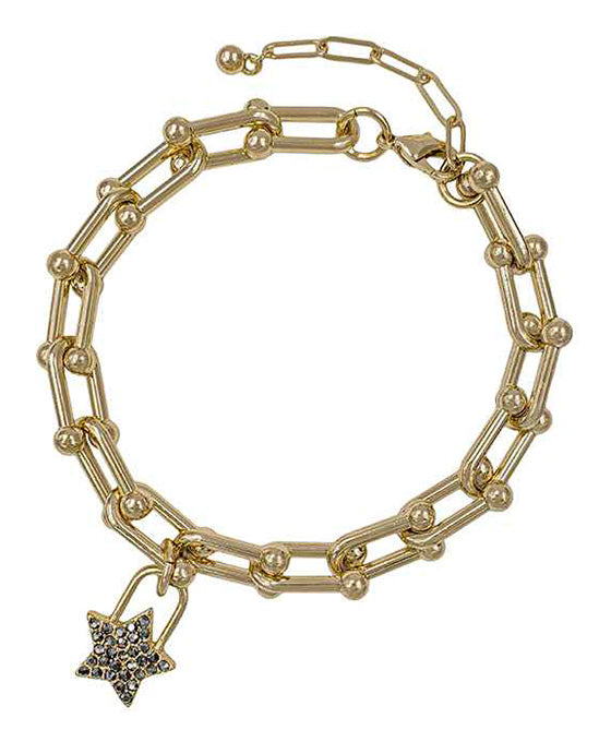 Paved Star Chain Bracelet