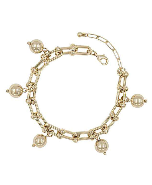 Metal Charm Chain Bracelet