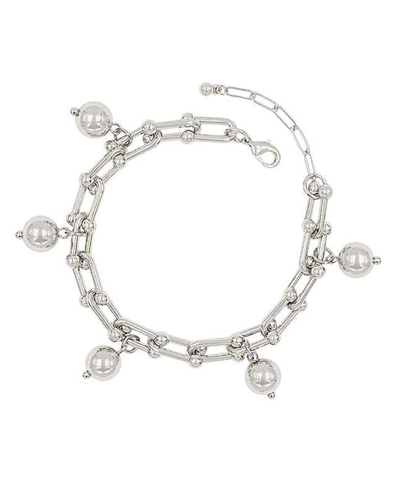Metal Charm Chain Bracelet