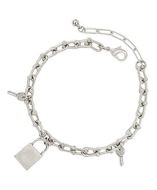 Lock & Key Chain Bracelet