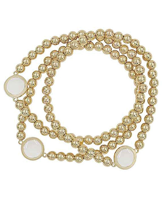 Shell 3 Set Stretch Bracelet