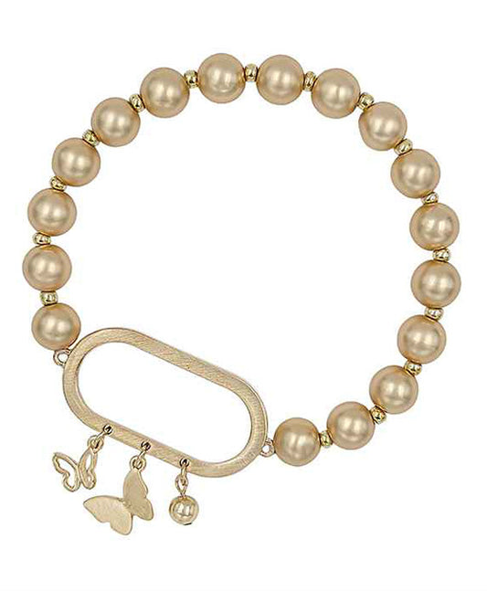 Butterfly Metal Ball Bracelet